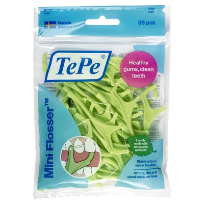 TePe mini flossers x36 interdental picks, UK version