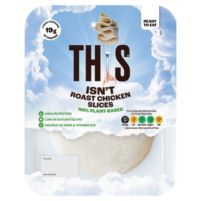 THIS plant-based roast chicken slices 95g, imported from the UK