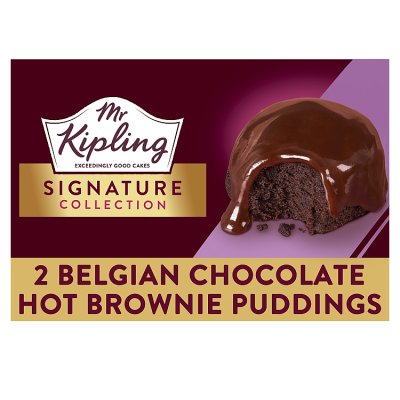 Mr Kipling Belgian chocolate brownie puddings 2x105g (British brand)