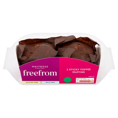Waitrose Free From sticky toffee muffins (British brand)