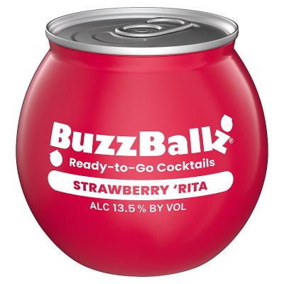 Buzzballz Strawberry Rita cocktail 200ml, UK version