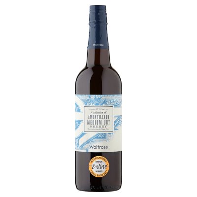 Waitrose Blueprint Amontillado sherry 75cl, imported from the UK