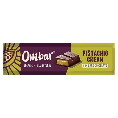 Ombar chocolate bar pistachio cream 42g, UK version