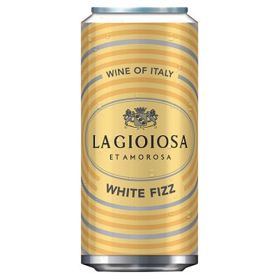 La Gioiosa semi-sparkling white wine 20cl can, UK version