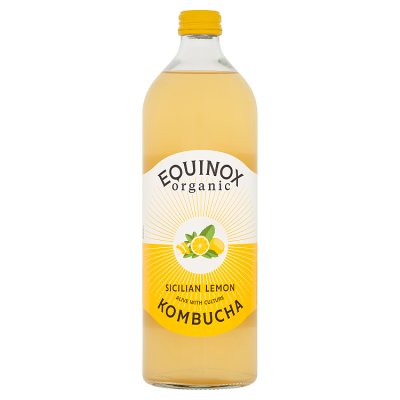 Equinox organic Sicilian lemon kombucha 750ml - British product