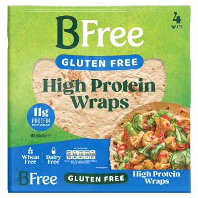 BFree gluten free high protein wraps 168g - British product