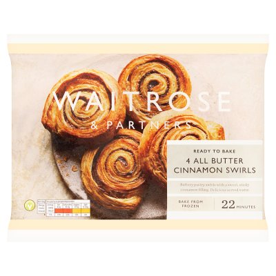 Waitrose ready to bake all butter cinnamon swirls 360g (British brand)