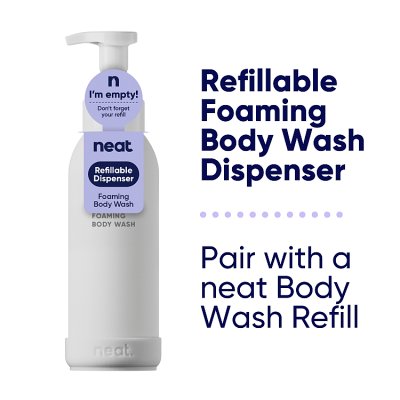Neat white refillable foaming body wash dispenser 500ml (British brand)