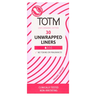 TOTM organic cotton liners 30 count (British brand)