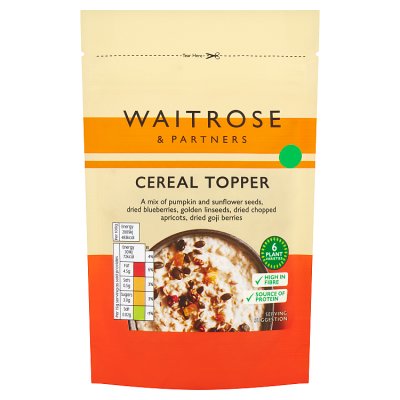 Waitrose cereal topper fruit and seed mix 90g, UK version
