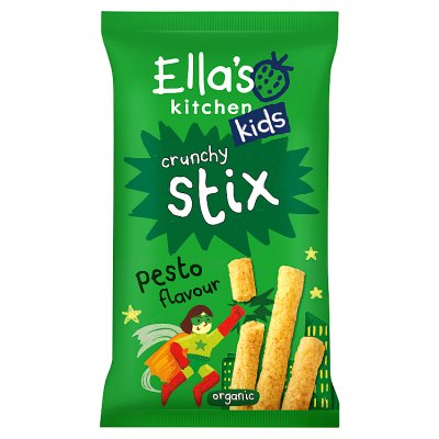 Ella's Kitchen organic crispy sticks pesto flavour 22g, imported from the UK
