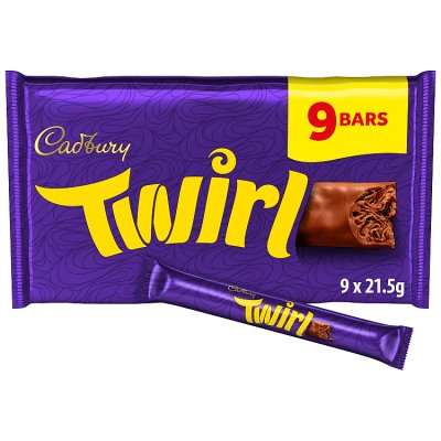 Cadbury Twirl milk chocolate multipack 10 pack - British product