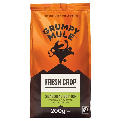 Grumpy Mule Fresh Crop Seasonal ground coffee 200g, UK version