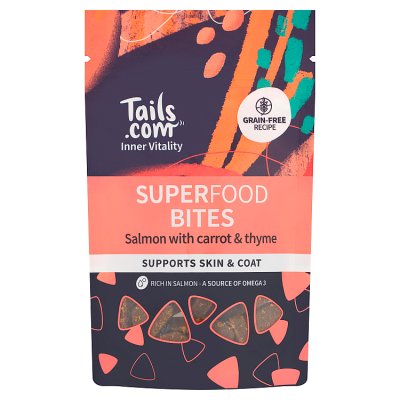 Tails.com salmon superfood bites dog treats 80g (British brand)