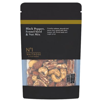 Waitrose No.1 fennel and black pepper nuts 150g, UK version