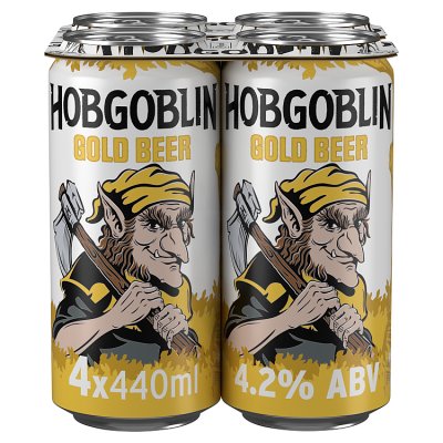 Hobgoblin Gold Ale multipack 4x440ml cans - British product