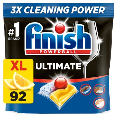 Finish Ultimate dishwasher tablets lemon 92 count, imported from the UK