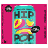 Hip Pop sparkling tropical peach drink cans 4x330ml (British brand)