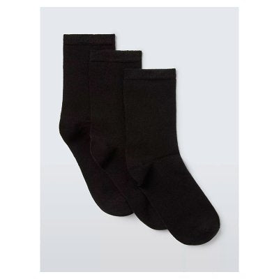 Ankle high black socks 3-pack size 3 - British product