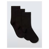 Ankle high black socks 3-pack size 3 - British product
