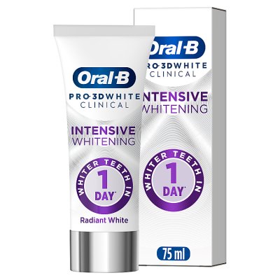Oral-B Intensive Whitening Radiant White toothpaste 75ml, imported from the UK