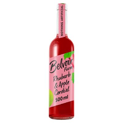 Belvoir Farm rhubarb apple cordial 500ml - British product