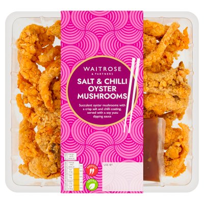 Waitrose oyster mushrooms salt and chilli 180g, UK version