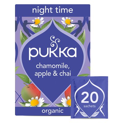 Pukka Night Time Apple Chai organic tea bags, 20 pack (British brand)