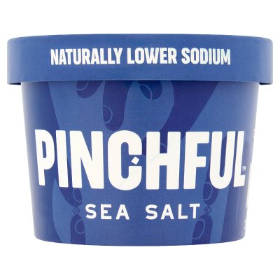 Pinchful lower sodium sea salt 250g, imported from the UK