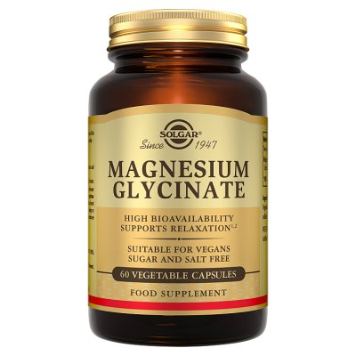 Solgar Magnesium Glycinate supplement 60 capsules - British product