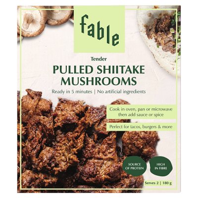 Fable pulled shiitake mushrooms 180g (British brand)