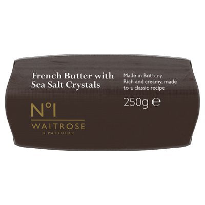 Waitrose French butter with sea salt crystals 250g, UK version