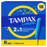 Tampax Compak Regular tampons with applicator 18s (British brand)