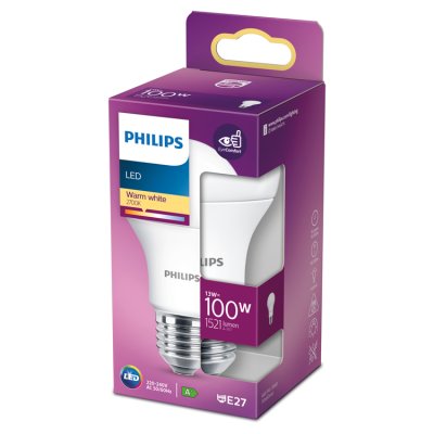 Philips Classic Frosted LED light bulb 13W, UK version