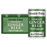 Fever-Tree light ginger beer 6x150ml cans, imported from the UK
