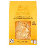 Waitrose white chocolate and Sicilian lemon cookies 4 pack (British brand)