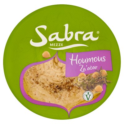 Sabra Za'Atar houmous 200g chilled tub - British product