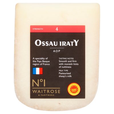 Waitrose Ossau Iraty AOP French sheep's cheese 180g, imported from the UK