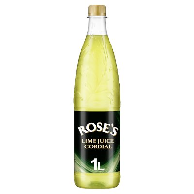 Rose's lime juice cordial 1 litre bottle, UK version