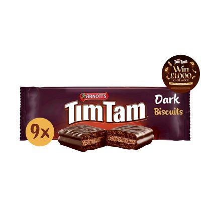 waitrose Arnott's Tim Tam Dark Chocolatey Biscuits 9 Bars 163g- Buy online at McGrocer