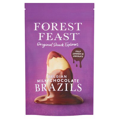 Forest Feast Belgian milk chocolate Brazils 120g (British brand)