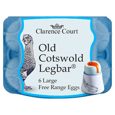 Clarence Court Old Cotswold Legbar large eggs, pack of 6, UK version
