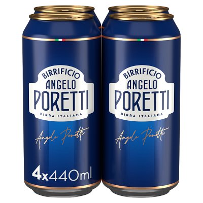 Poretti four hops lager beer 4x440ml - British product