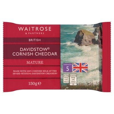 Waitrose Davidstow mature Cheddar cheese 150g (British brand)