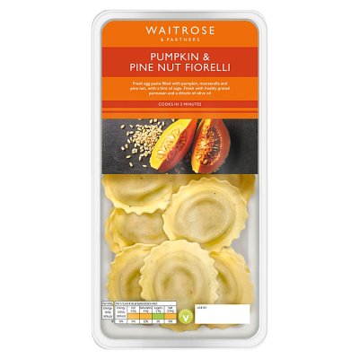 Waitrose pumpkin and pine nut fiorelli pasta 250g (British brand)