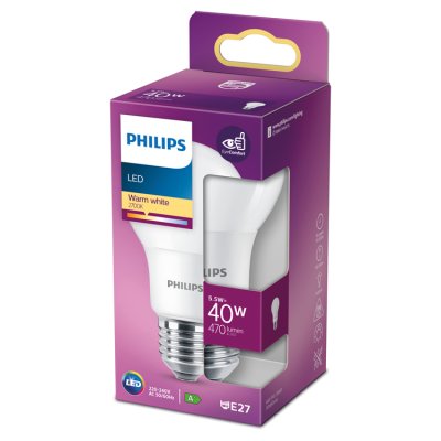 Philips LED bulb warm white E27 4.9W - British product