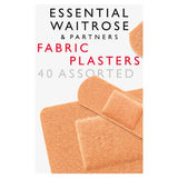 Waitrose Essential fabric plasters 40 pack mixed sizes - British product