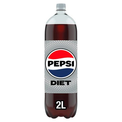 Pepsi Diet Cola 2L carbonated soft drink bottle, UK version
