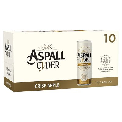 Aspall Crisp Apple cyder cans 10x330ml, imported from the UK
