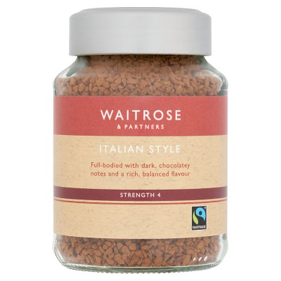 Waitrose Italian style instant coffee 100g, UK version